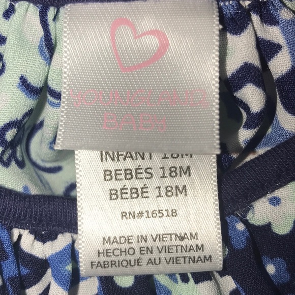 Navy and mint floral Dress w/ Bloomers - Picture 4 of 4